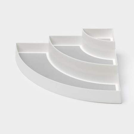 Speaker for spices 3 tiers Griten, angular, 30 × 30 × 8.7 cm, white color-1