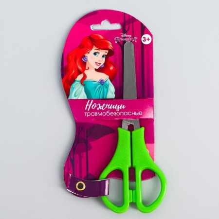 Baby scissors 12 cm, safe, plastic handles, princesses, mix-1