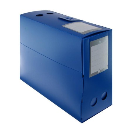 A4 archive folder, root of 120 mm, plastic, calligrata, cut fastener, blue, up to 1100 sheets-1