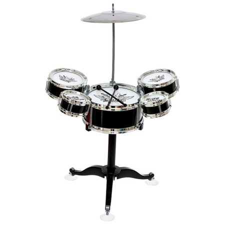 Drum installation "hard-rock", 5 drums, 1 plate, black color-1