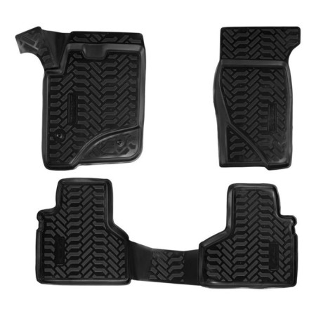 A set of rugs in AIRLINE SALON, Chevrolet Niva 2002-, High Board, Polymer, Black Color, 4 pcs