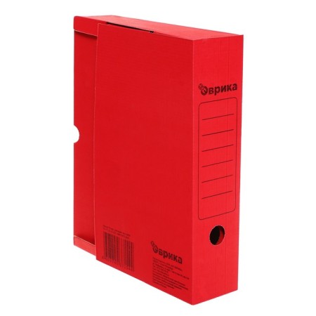 Archive box with a valve, microgofrotcarton, 75mm, red, up to 700l.-2