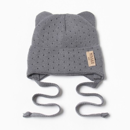 Children's hat Minaku, rr 42-44, color gray color