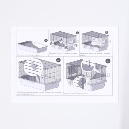 Cage for chinchillas "Pigger" No. 11, Folding, 80 x 50 x 46cm, gray-15