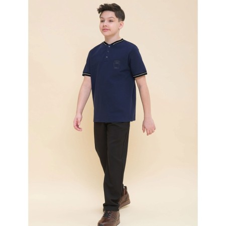 Henley T-shirt for Pelican boy, height 122 cm, dark blue color-5