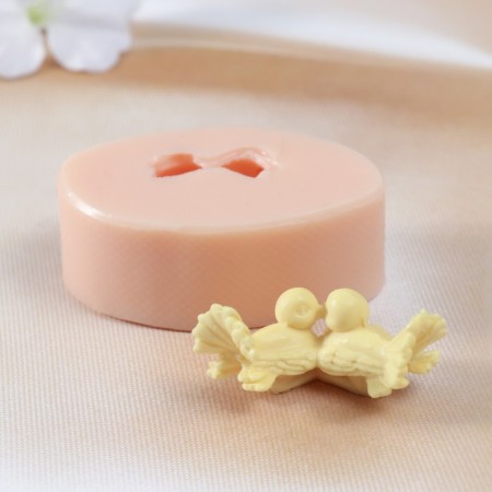 Silicone Mold "2 pigeons" (prayer 5.5x3x2.5 cm)-1