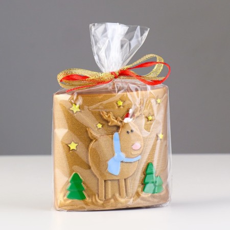 Decorative candle "deer", 7.8x3.5x8 cm, gold-4