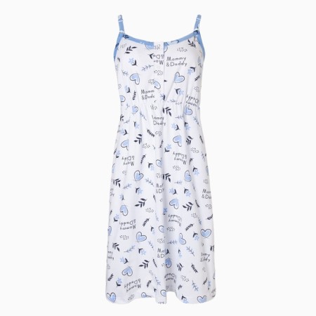 Female set (shirt/robe) for pregnant women, blue color, size 52-2
