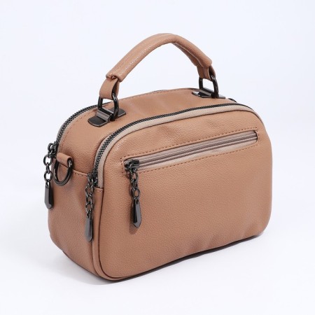 Cross-Bodi Bag on a zipper, beige color-2