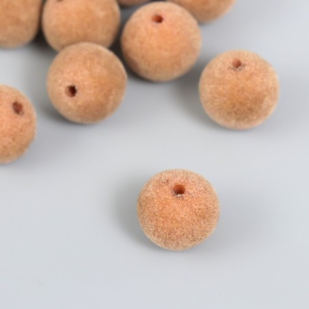 Beads for creativity velvet spraying "brown" set 10 pcs d = 1.4 cm