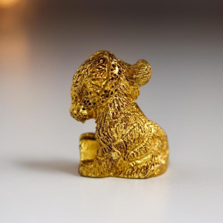 Souvenir Polystone "Golden Tigerok in the cap/scarf" mix 2.8x1.8x1.8 cm-4