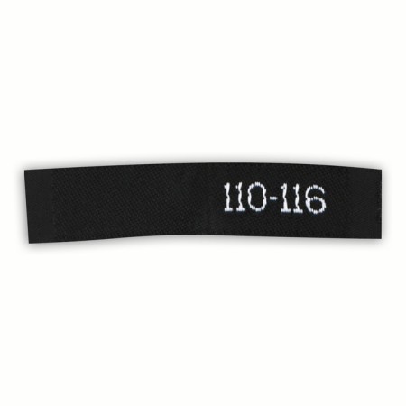 Textile strip "110-116", 5 x 1.1 cm, black color-3