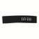 Textile strip "110-116", 5 x 1.1 cm, black color