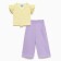Kit for girls, yellow/lilac color, height 140 cm