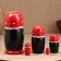 Nesting doll "Anastasia", black dress, 5 doll, 16 cm