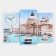 Carty clock is wall-mounted, modular "Venice", silent, 60 x 80 cm, triptych