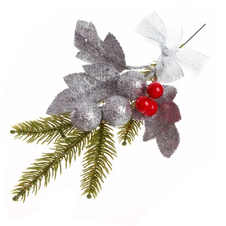Decorative branch "holiday" silver-2