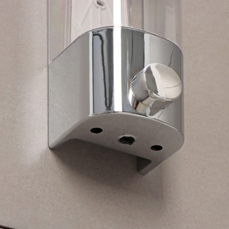 Mechanical dispenser for antiseptic and liquid soap, 500 ml, silver color-3