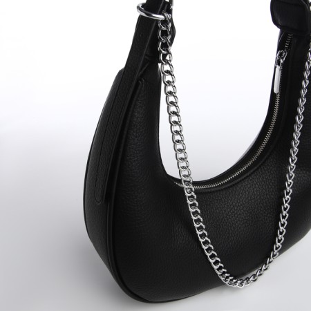 Bag Women's Sobo on the zipper Textura, average size, color black-2