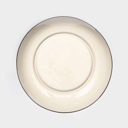 Ceramic "Dining" plate, 550 ml, 19 cm, gray, 1 variety, Iran-2
