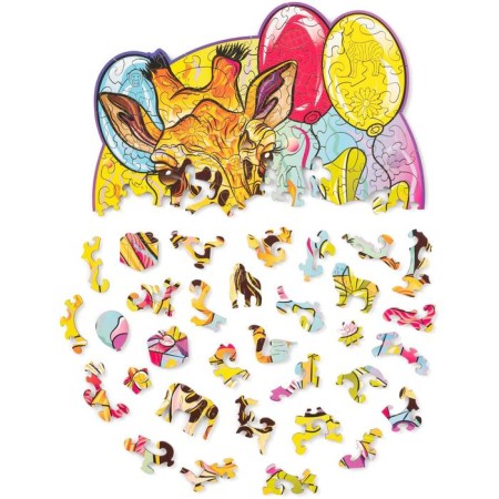 Wooden puzzle "Graceful giraffe", 24 × 23 cm-3