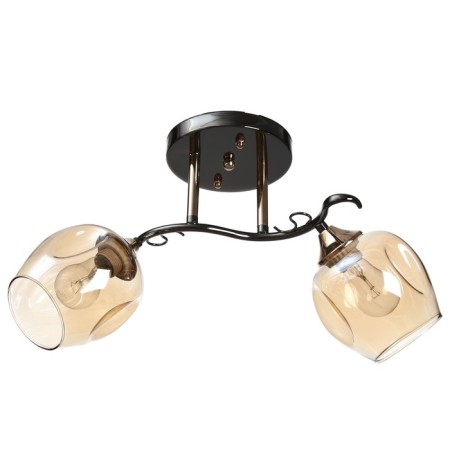 Chandelier 84913/2 2XE27, 40W black/amber 50x24x27 cm