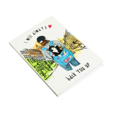 Notebook A6 64 sheets in the Friends Code, Integral Cover, Soft Touch, Selective UF-LK, OFSET Block 60 g/m2-1