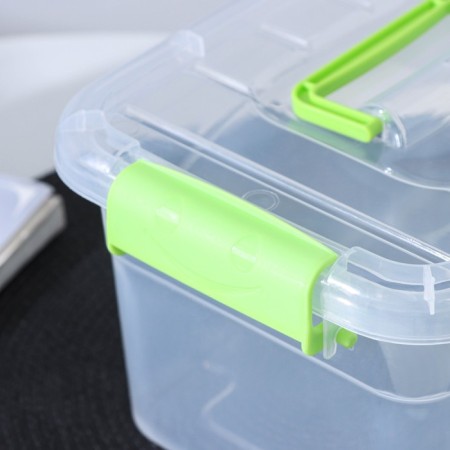 Plastic storage container with a “diplomat” lid, 25 × 17.5 × 13 cm, color mix-2