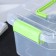 Plastic storage container with a “diplomat” lid, 25 × 17.5 × 13 cm, color mix