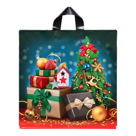 Gift Boom package, plastic with a loop pen, 44x44 cm, 70 μm