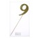 Topper in the cake "9", color gold