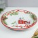 Ceramic plate "New Year's fairy tale" red, 25.5 cm, white color