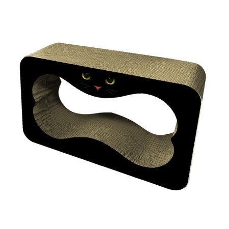 Big clinker "Black Eyes on Claus" from corrugated cardon, Zononic, 62 x 22 x 39 cm