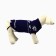Clothing for dogs. Knitted sweater with "New Year" ornament, blue, size XL