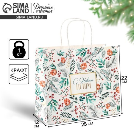 Package Gift Crafts "On the Forest edge", 25 x 22 x 12 cm, New Year