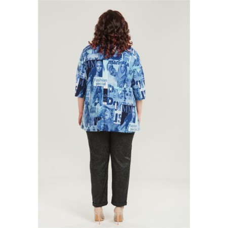 Female trousers, size 52, black color-4