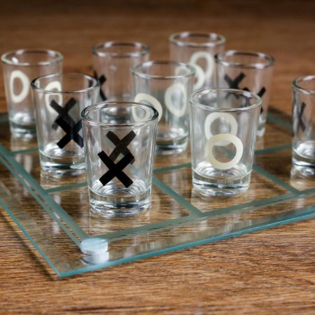 Game "Drunk Crosses-Nolics", 9 piles, board 20 x 20 cm-1