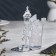 Snowman Snowman Metal for one candle, 7.5x10.7x15 cm, chrome