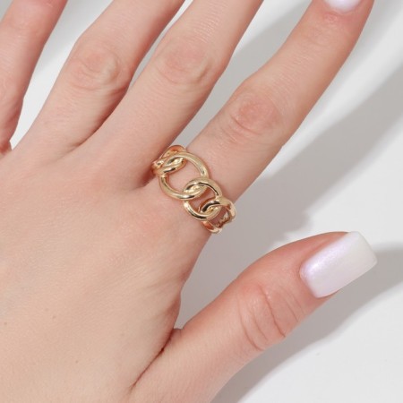 Ring "Trend" pigtail, color gold, dimensionless-1