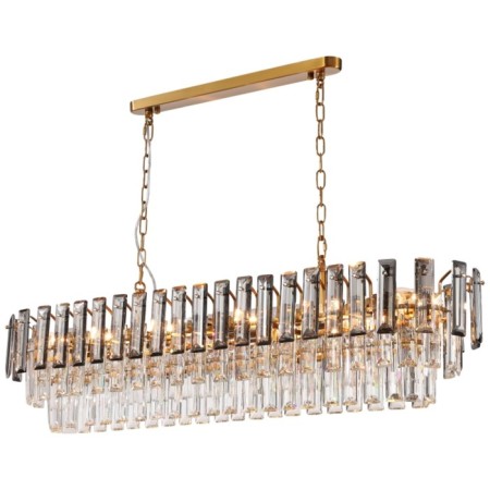 Suspended chandelier Stilform Ton 12XE14 40W, size 120x30x40-99 cm, bronze color-2