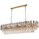 Suspended chandelier Stilform Ton 12XE14 40W, size 120x30x40-99 cm, bronze color