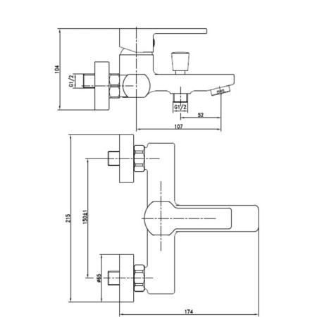 Bath mixer Cersanit Smart A63048-8