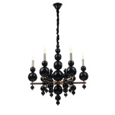 Siena chandelier 6he14 40W black and gold 60x60x117 cm