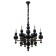 Siena chandelier 6he14 40W black and gold 60x60x117 cm
