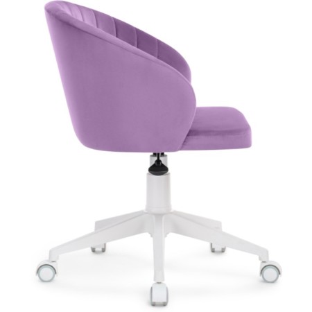 Computer chair Plastic Plastic/velor, white/purple 59x60x78 cm-3