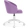 Computer chair Plastic Plastic/velor, white/purple 59x60x78 cm
