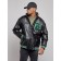 Eco -leather jacket men, size 48, black color