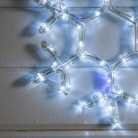 LED figure "Snowflake", 39 cm, Duralight, 72 LED, 220 V, flicker, glow of white/blue-2