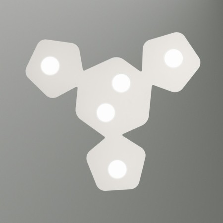 Ceiling light mantra area, GX53, 5x9W, 711x633x40 mm, color white color-2