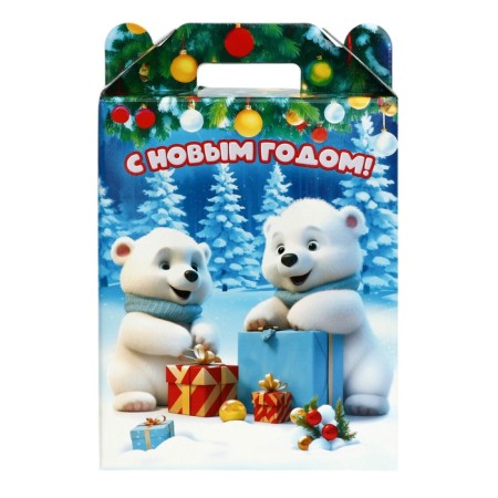 Gift "Lovely Bears" with animation (750 g) New Year's gift set No. 338-1